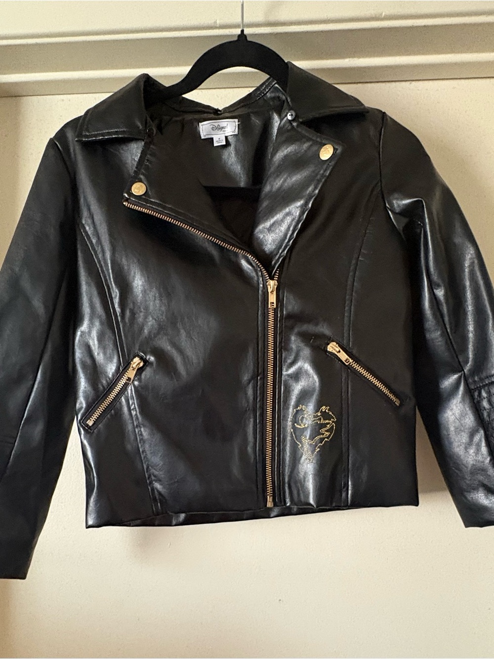 Disney D-Signed Descendants Mal Faux Leather Moto Jacket - Girls Size M (10/12)